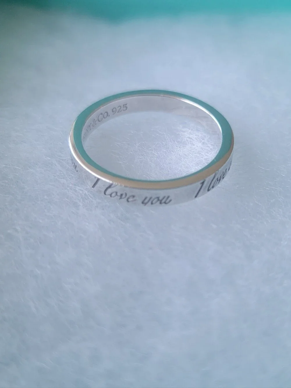 Size 6 Tiffany & Co I Love You Ring with Original Pouch and Box